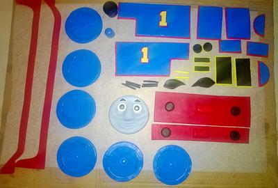 Thomas the tank Engine Parts - Cake by Unique Colourful Cakes by Debbie