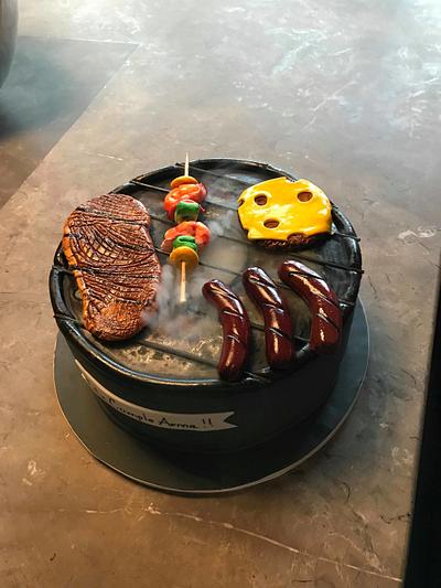 Grill with special effects. - Cake by Carola Gutierrez