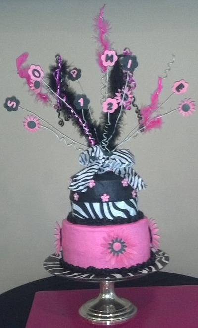 Zebra Birthday Cake - Cake by Sherry