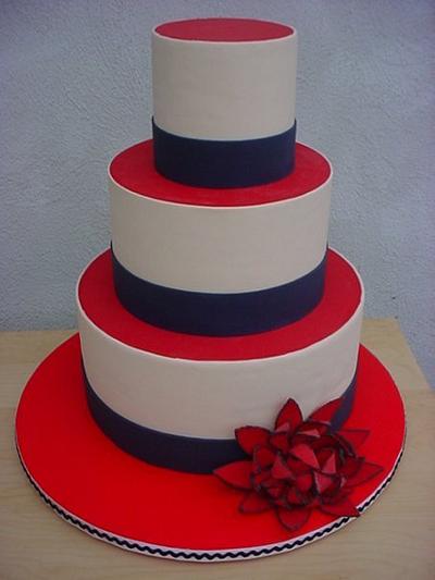 Ivory, Red and Black - Cake by Ester Siswadi