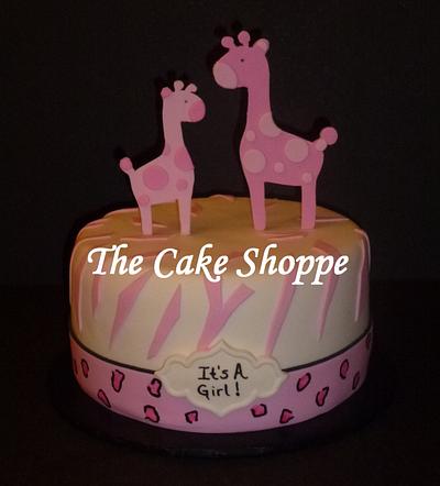 giraffe baby shower cake - Cake by THE CAKE SHOPPE