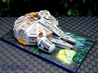 Lego Star wars Millennium Falcon - Cake by M's Bakery