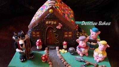 Three little pigs.... - Cake by Deliciae Bakes 