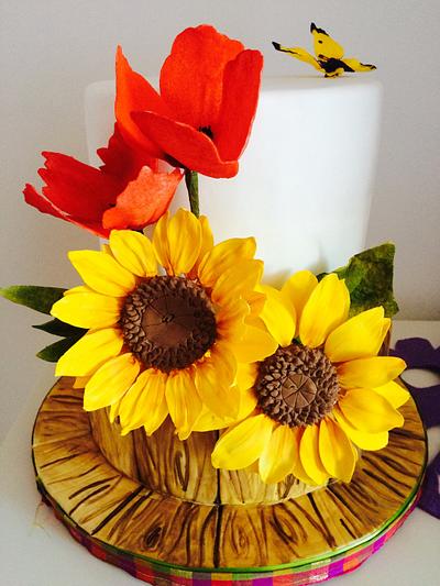 Sunflower cake - Cake by MELANIASCAKEATELIER
