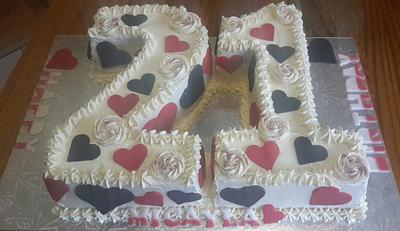  21st Birthday Cake - Cake by Rencia's Creations