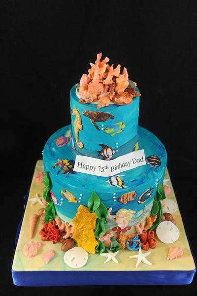 Cayman Reef Cake - Cake by Sugarpixy