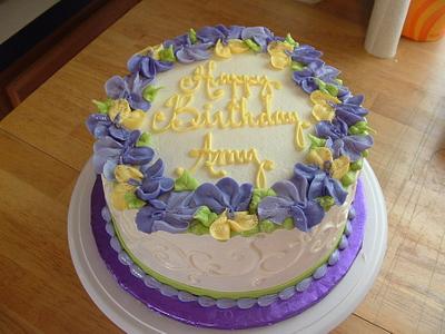 Purple Pansies - Cake by Jennifer C.