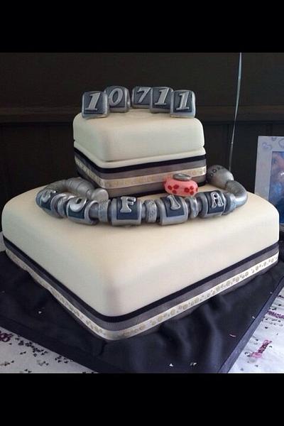 Pandora bracelet christening cake - Cake by Looby69