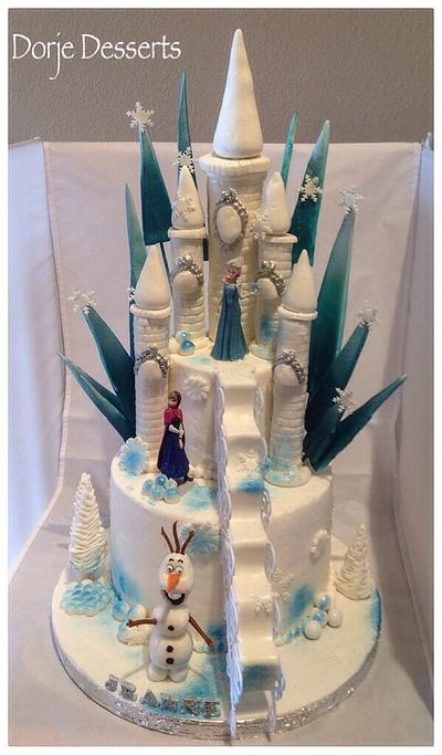 frozen castle cake - Cake by Dorje Desserts