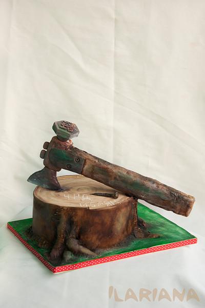 Cake for a man who deals with logging. - Cake by Todorka Nikolaeva
