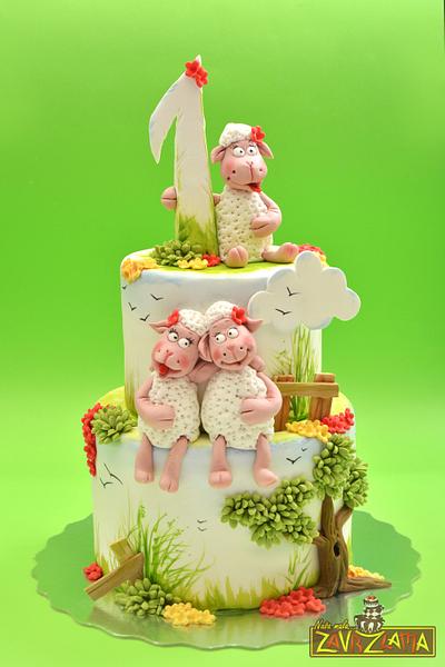 Little sheep birthday cake - Cake by Nasa Mala Zavrzlama