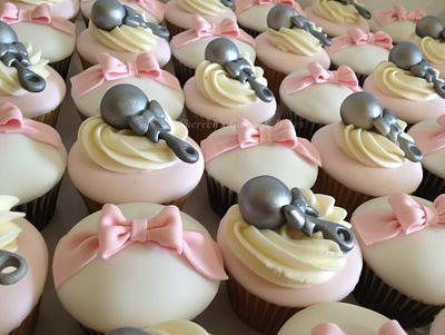 Bow and Rattle Cupcakes - Cake by Shereen