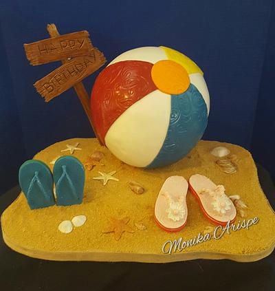 Beach Ball Cake - Cake by Monika Arispe