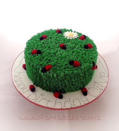 Ladybug cake (nut egg and seed free) - Cake by Fantail Cakes