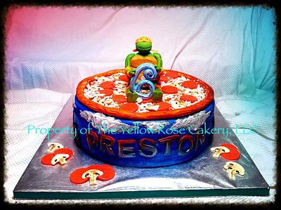 TMNT Pizza cake - Cake by The Yellow Rose Cakery, LLC