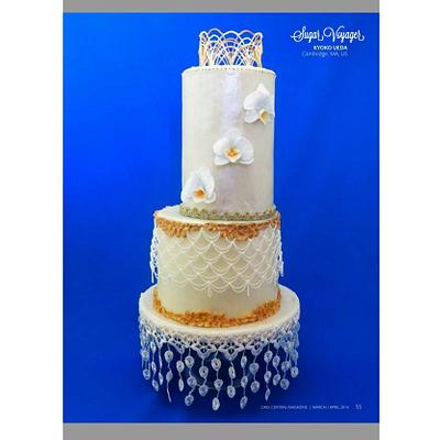 Art Nouveau theme Wedding cake - Cake by sugar voyager