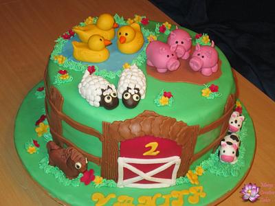Farm Animals Birthday cake - Cake by Mary Yogeswaran