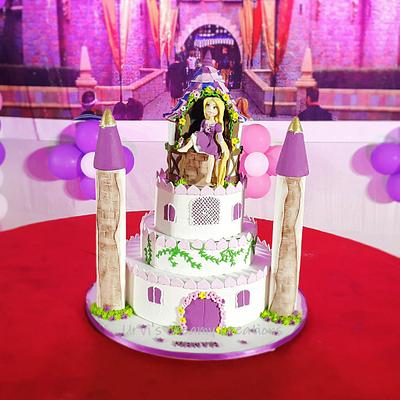 Rapunzel Castle Cake - Cake by Urvi Zaveri 