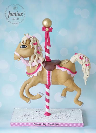 Floating carousel horse - Cake by Cakes by Jantine
