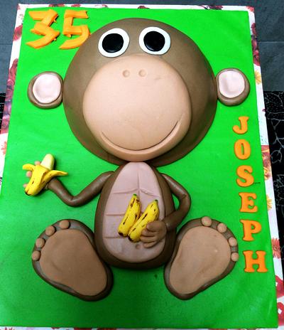 Big head Monkey  - Cake by Charmaine C 