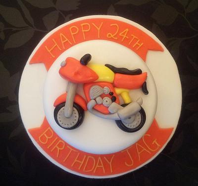 Motorbike Cake - Cake by Sarah Poole