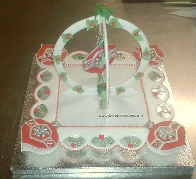 Royal Iced Xmas Baubles - Cake by debscakecreations