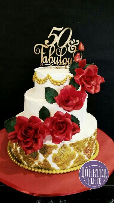 Gold and fabulous. - Cake by divya saraf