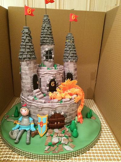 Knight and castle - Cake by Elaine - Ginger Cat Cakery 