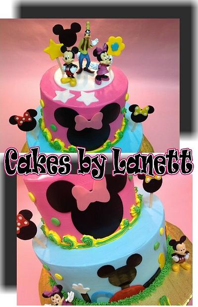 Minnie/Mickey Birthday Cake - Cake by Lanett