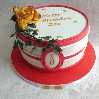 Floral birthday cake. - Cake by Andrea 
