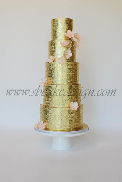 Gold Wedding Cake - Cake by Shannon Bond Cake Design