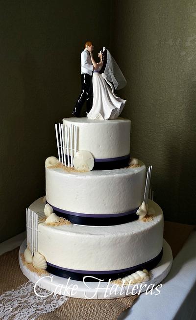 Military Beach Wedding - Cake by Donna Tokazowski- Cake Hatteras, Martinsburg WV