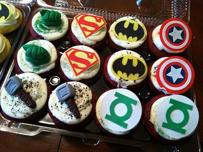 Superhero cupcakes - Cake by Cathy Leavitt