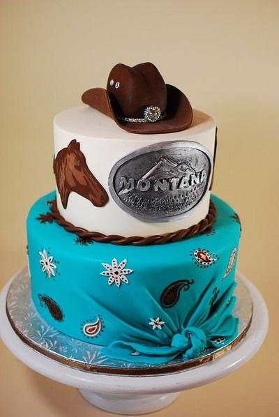 Cow Girl Birthday Cake - Cake by Jenniffer White