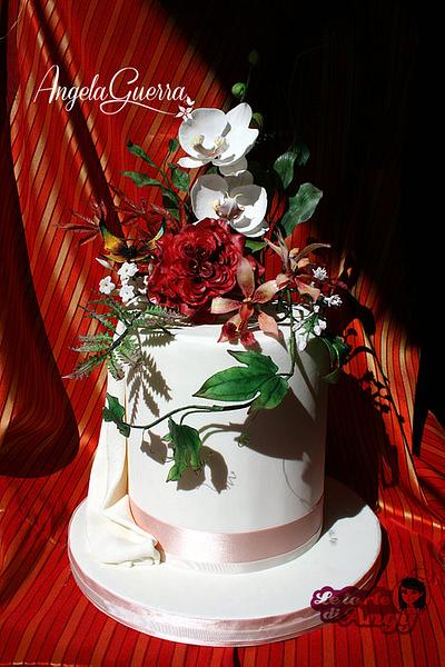 The Flower Cake - Cake by Angela Guerra