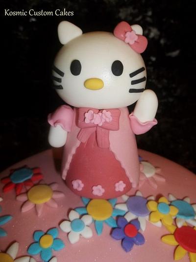 Hello Kitty & Matching Cupcakes - Cake by Kosmic Custom Cakes