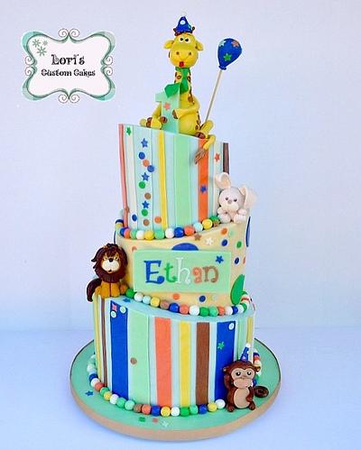 First Birthday Fun with friends  - Cake by Lori Mahoney (Lori's Custom Cakes) 