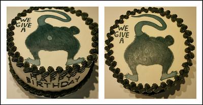 "We Give a Rat's ___" adult themed bday cake - Cake by Eicie Does It Custom Cakes