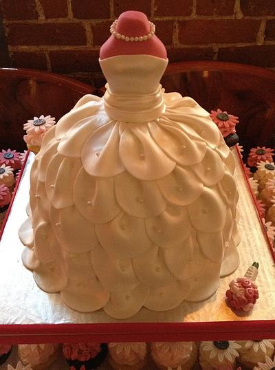 Wedding Dress Bridal Shower Cake - Cake by Bianca