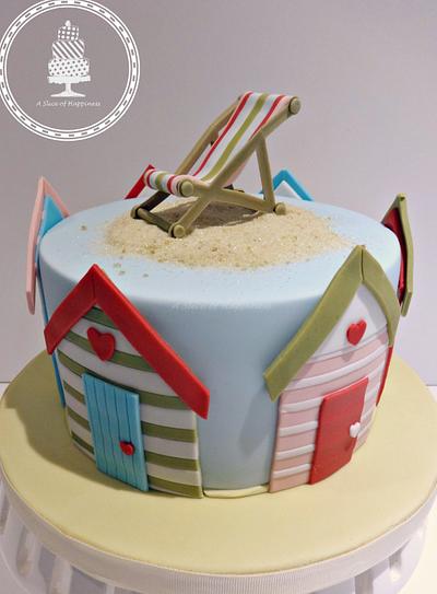 Beach Huts - Cake by Angela - A Slice of Happiness