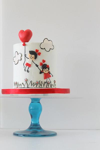 Love is in the air - Cake by Midnight Kakery