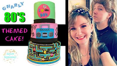 80's THEMED THREE-TIERED CAKE!  - Cake by Miss Trendy Treats
