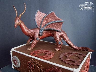 Steampunk Sugar Geeks Dragon - Cake by James V. McLean