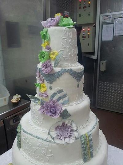 Colorful wedding cake - Cake by suz