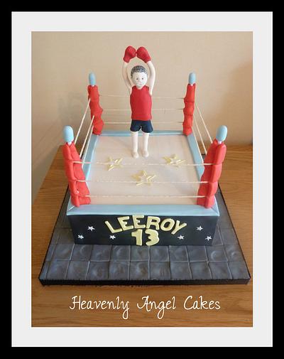 Boxin ring cake - Cake by Heavenly Angel Cakes
