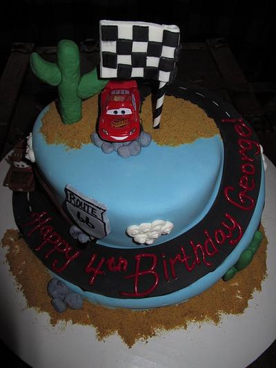 Cars race track - Cake by Sharon