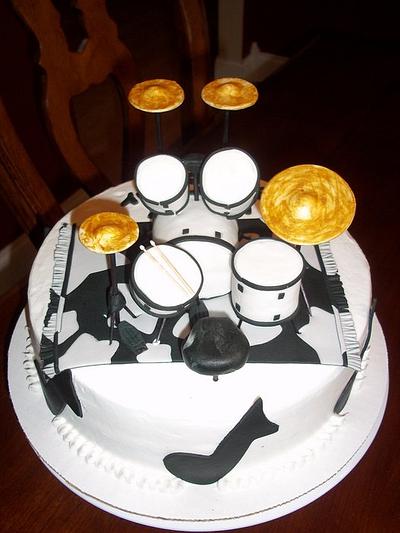 Drum set birthday cake - Cake by Jackie