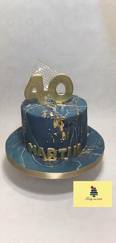 40th birthday  - Cake by Kvety na tortu