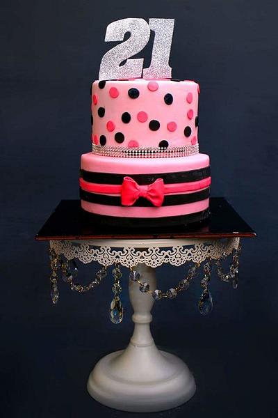 pink 21st - Cake by fusion cakes srilanka