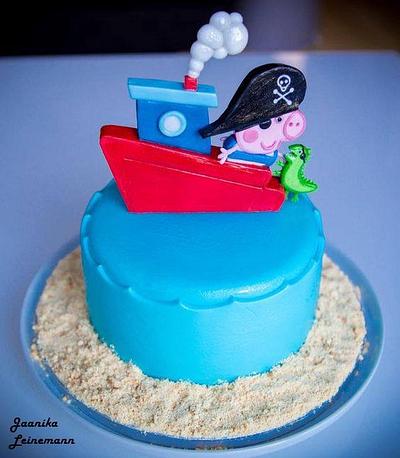 George Pig Pirate cake - Cake by Jaanika Leinemann